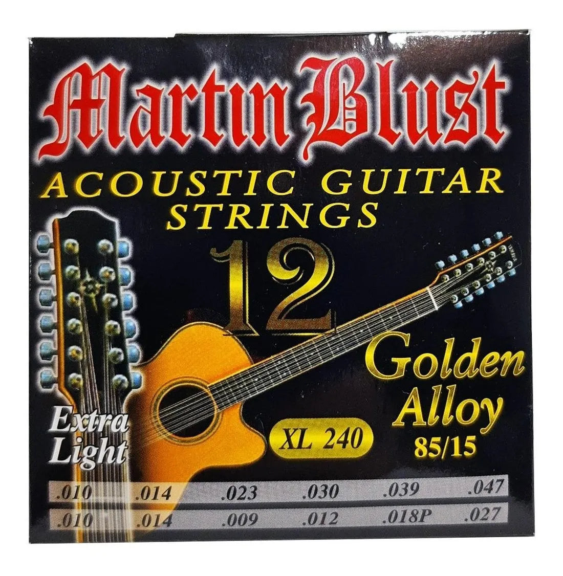 Martin Blust Acoustic Guitar Strings 12 String Golden Alloy