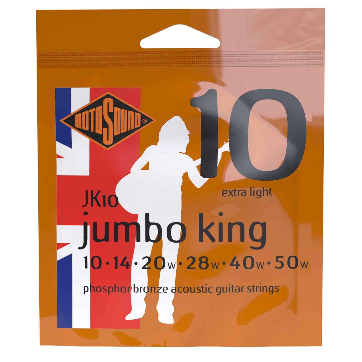 RotoSound Phosphor Bronze Acoustic Guitar Strings - 10-50 Gauge