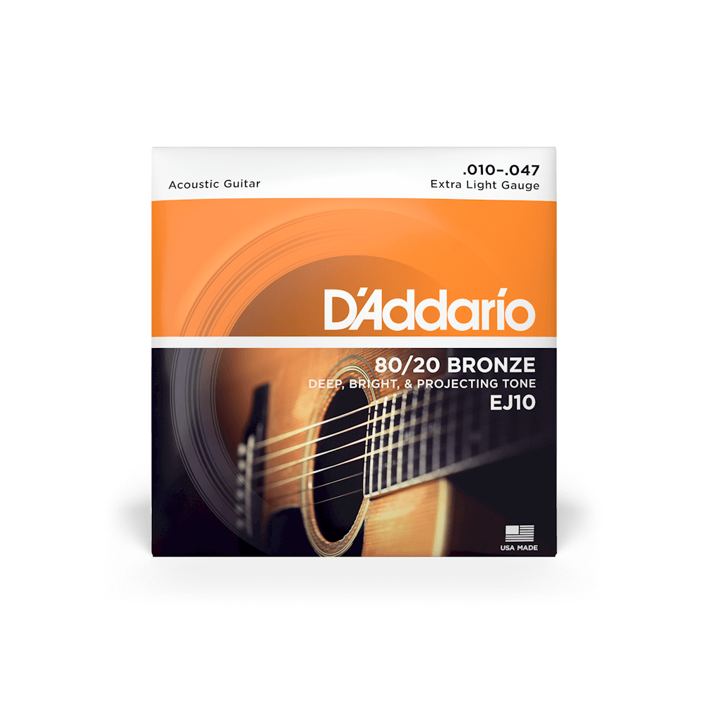 D'Addario Acoustic Guitar Strings Bronze 10-47 Gauge