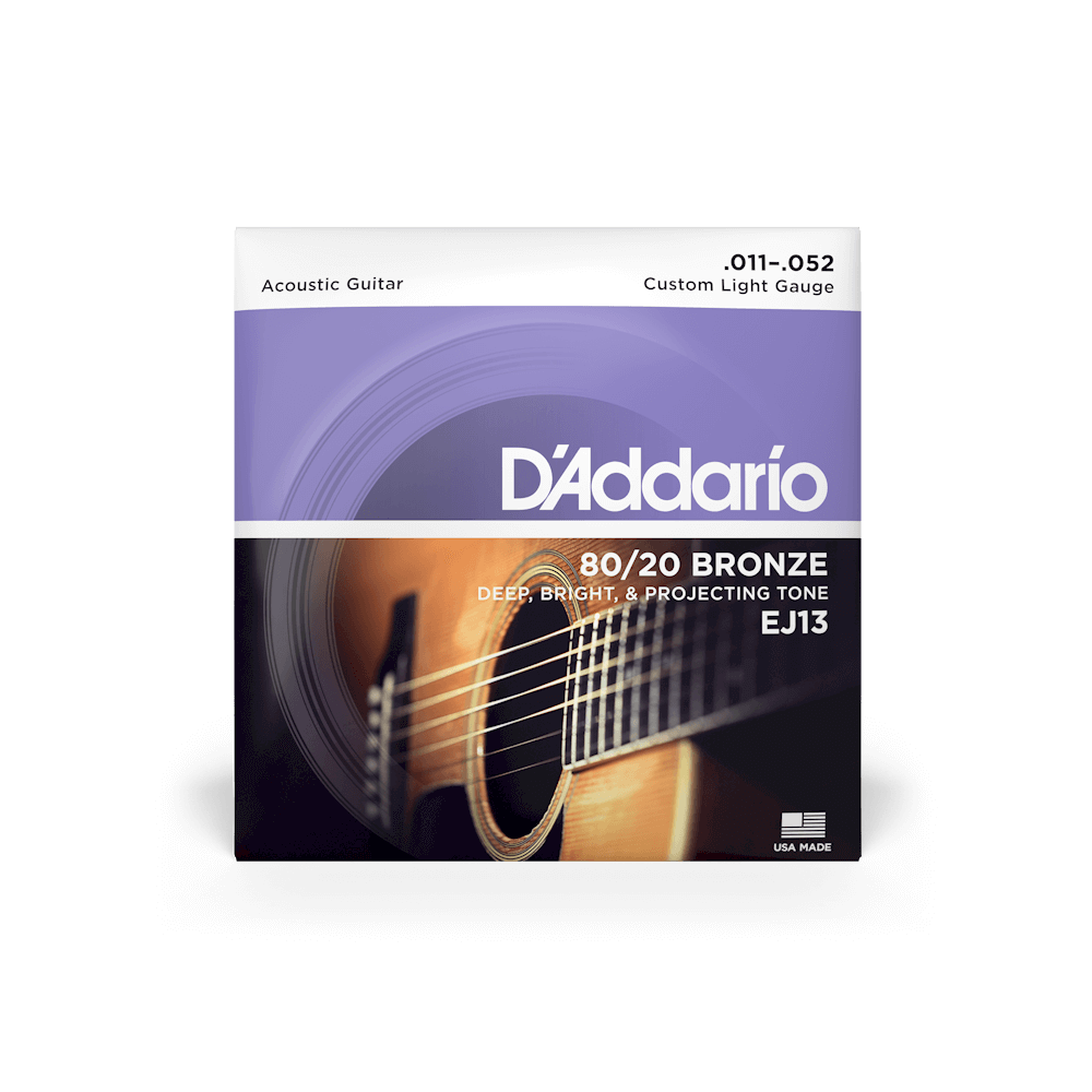 D'Addario Acoustic Guitar Strings Bronze 11-52 Gauge