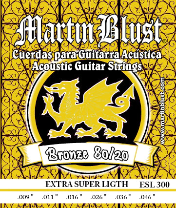 Martin Blust Acoustic Guitar Strings Bronze 9-46 Gauge