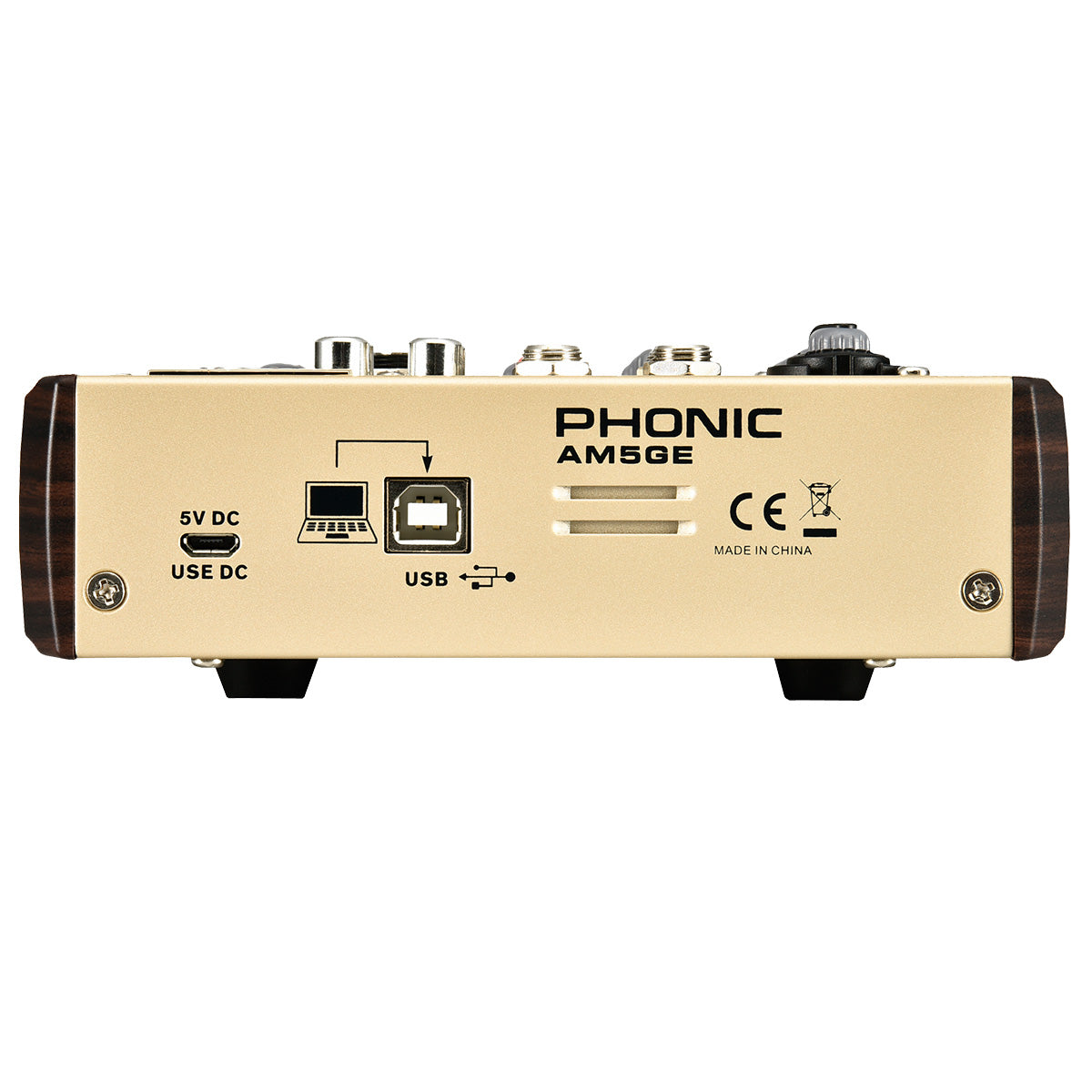 Phonic AM5GE 5 Channel Mixer with BT, TF Recording, USB Interface