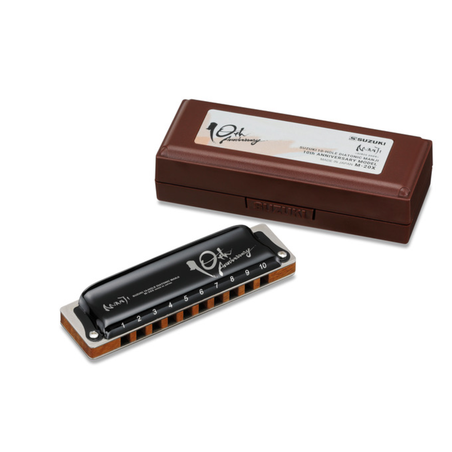 Suzuki 10-Hole Diatonic Manji Harmonica 10th Anniversary Model M-20X