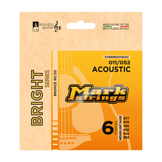 Marrk Strings Acoustic Guitar Strings Bronze 80/20 11-52 Gauge