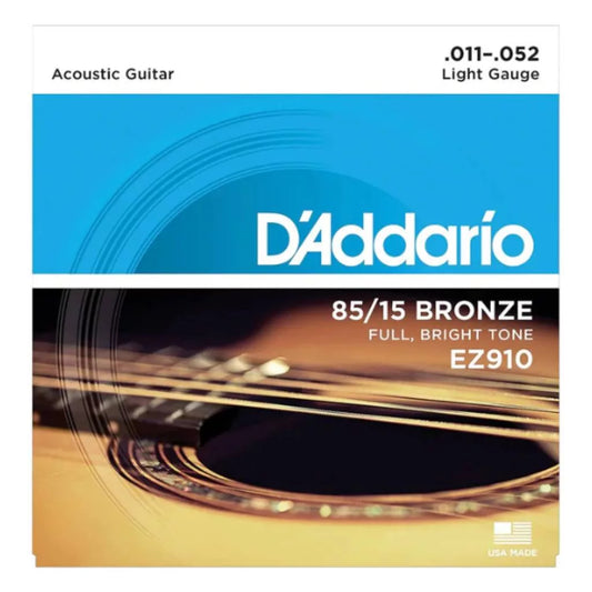 D'Addario Acoustic Guitar Strings Bronze 11-52 Gauge