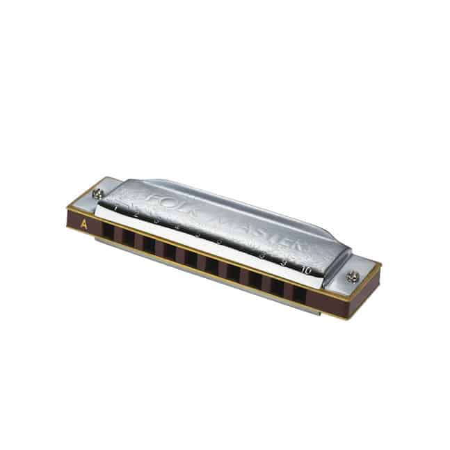 Suzuki 1072C Folkmaster Harmonica En Do 10 Trous Argenté