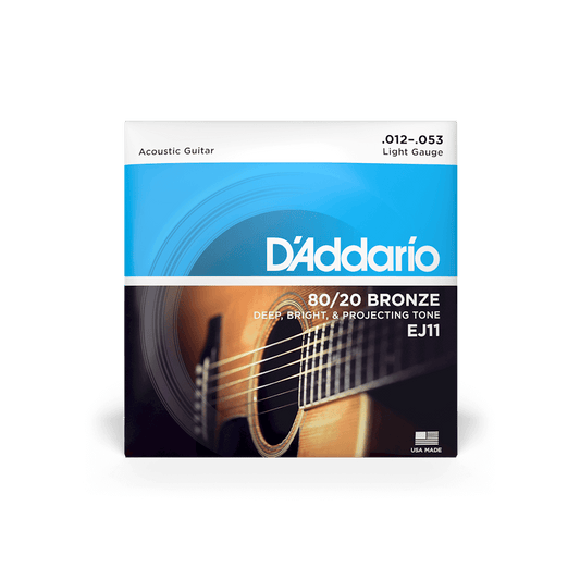 D'Addario Acoustic Guitar Strings Bronze 12-53 Gauge