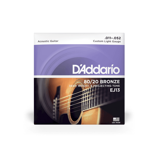 D'Addario Acoustic Guitar Strings Bronze 11-52 Gauge
