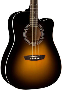 Washburn WA90CESB Acoustic Electric Guitar - Vintage Tobacco Burst