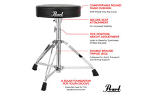 Load image into Gallery viewer, Pearl Drum Throne - D50