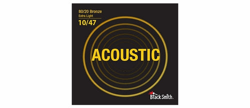 Black Smith BR1047 80/20 Bronze Acoustic Guitar Strings Set - Extra Light