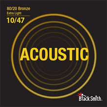 Load image into Gallery viewer, Black Smith BR1047 80/20 Bronze Acoustic Guitar Strings Set - Extra Light