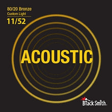 Load image into Gallery viewer, Black Smith BR1152 80/20 Bronze Acoustic Guitar Strings Set - Custom Light