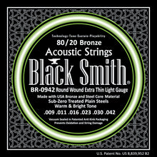 Load image into Gallery viewer, Black Smith BR0942 80/20 Bronze Acoustic Guitar Strings Set