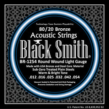 Load image into Gallery viewer, Black Smith BR1254 80/20 Bronze Acoustic Guitar Strings Set - Light