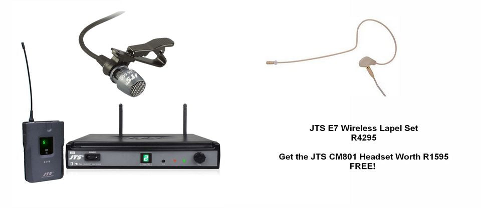 JTS E7 Wireless Lapel Set + Get a CM801 Headset FREE!