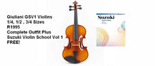 Load image into Gallery viewer, Giuliani SV1 Violin + Suzuki Violin School Volume 1 FREE