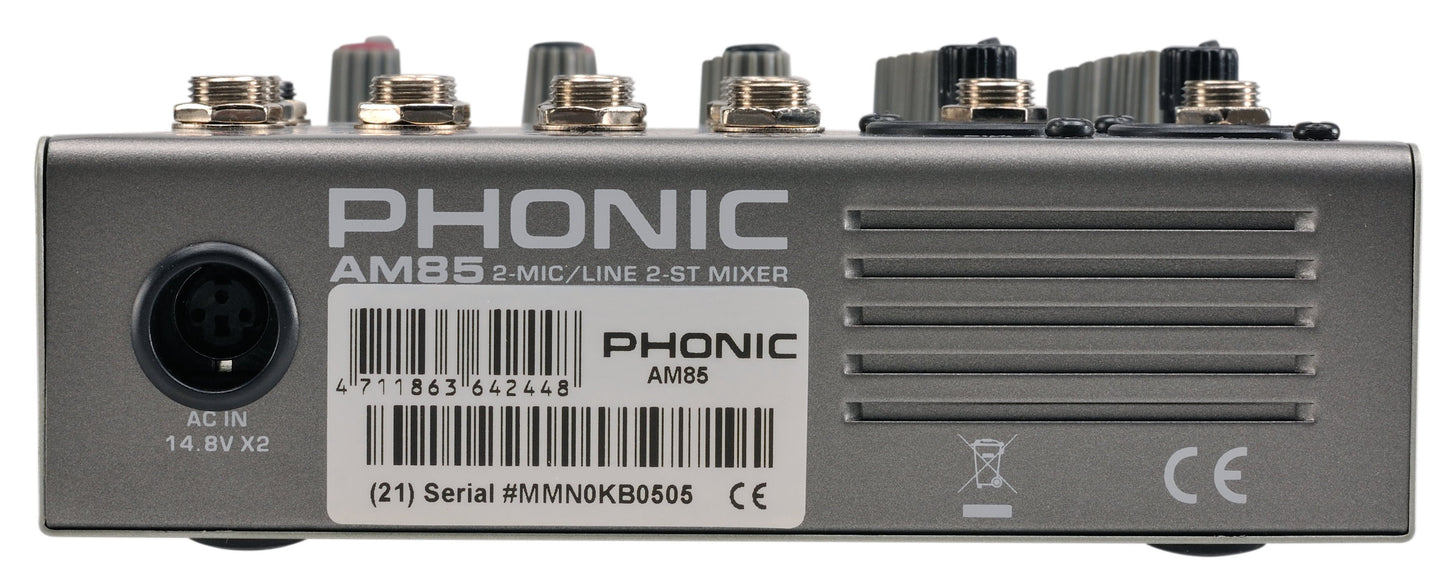 Phonic AM85 6 Channel Mixer + FREE Digitrack Soundcard