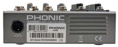 Phonic AM85 6 Channel Mixer + FREE Digitrack Soundcard
