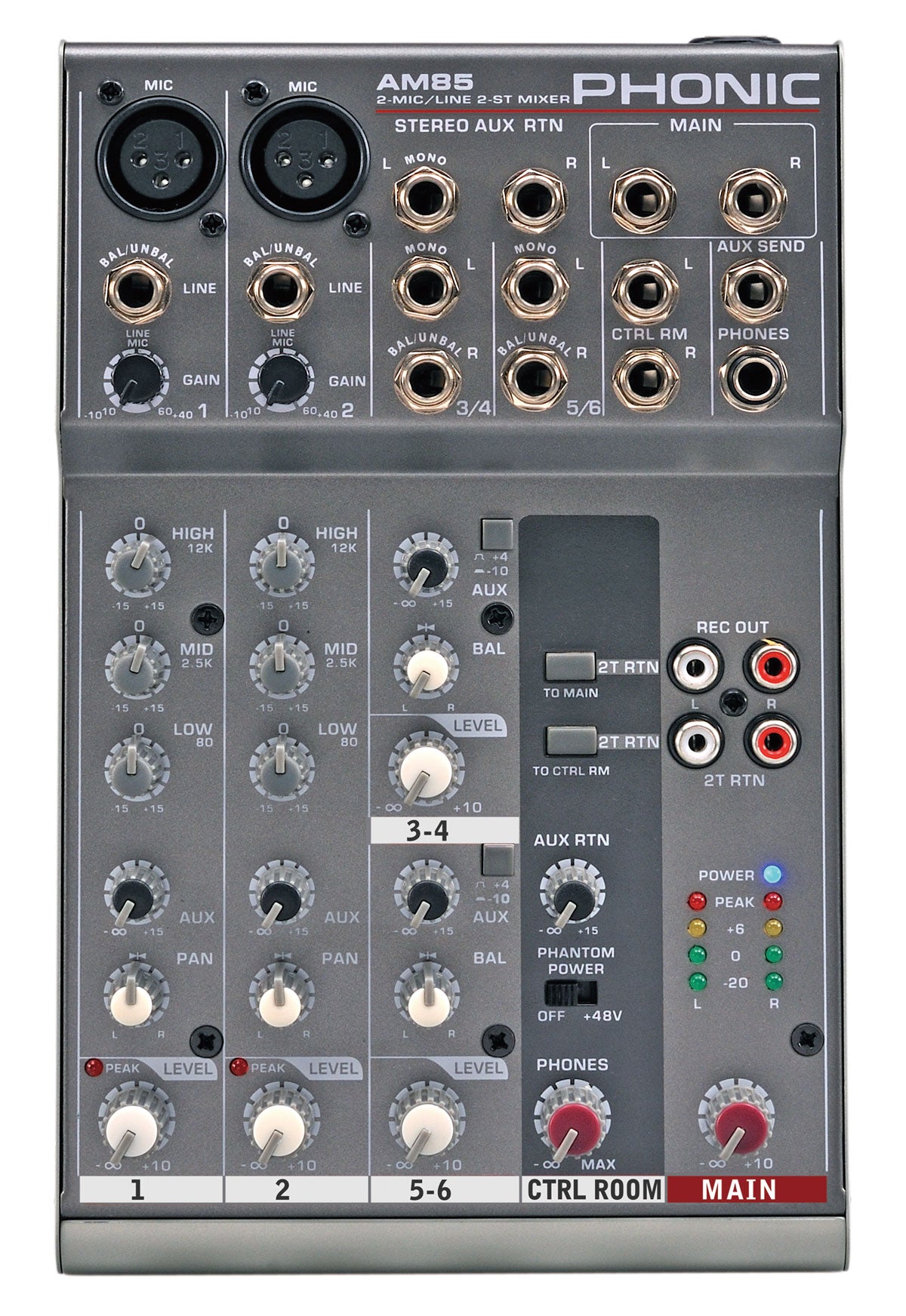 Phonic AM85 6 Channel Mixer + FREE Digitrack Soundcard