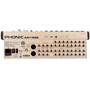 Phonic AM16GE 16 Channel Mixer with BT, TF Recording, USB Interface
