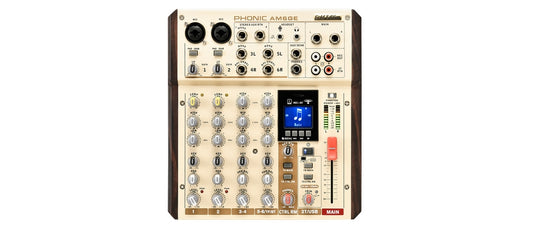 Phonic AM6GE 6 Channel Mixer with BT, TF Recording, USB Interface